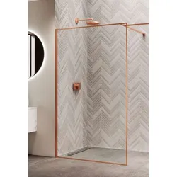 Novellini HP ART Duschwand Walk In Creativo Rosegold.. - Duschkabine