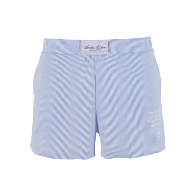 Shorts ANOTHER COTTON LAB "Another Cotton Lab Another Pyjama Pant Short", Herren, Gr. XL, US-Größen, blau, 100% Baumwolle, normal, Hosen Shorts