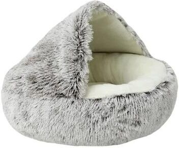 Uplifted Goods Plush Winter Pet Bed For Cats And Dogs coffee s 40cm