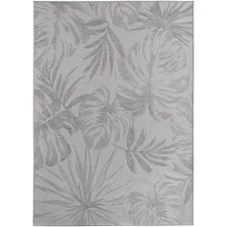 Teppich Outdoor Tropisch Wetterfest Waschbar Strapazierfähig Balkon Terrasse Küche Läufer Grau 80x250 cm – VENTOUX von Kadima Design