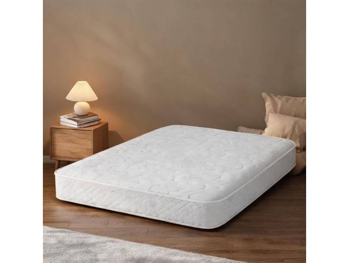 Matelas en mousse à mémoire de forme et ressorts ensachés 160x200 cm épaisseur 23 cm blanc classique