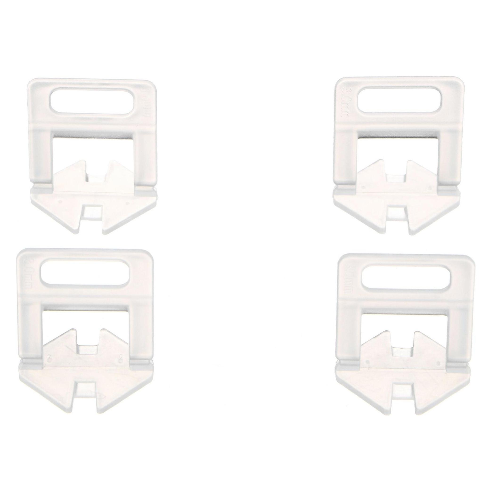 Sixtol Nivellierklemmen-Set LEVEL SYSTEM T-HOLD 2mm, 200 Stück (SX3104)