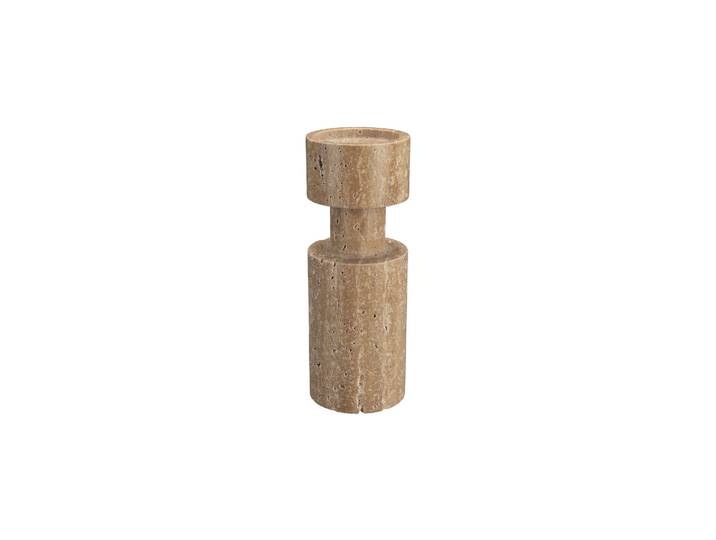 Bougeoir en marbre beige Paros