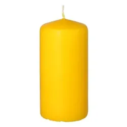 Papstar 10 X Stumpenkerze Ø 50 mm · 100 mm goldgelb