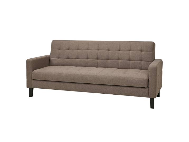 Schlafsofa Braun Webstoff 204 x 81 x 85cm mit Schlaffunktion Modern