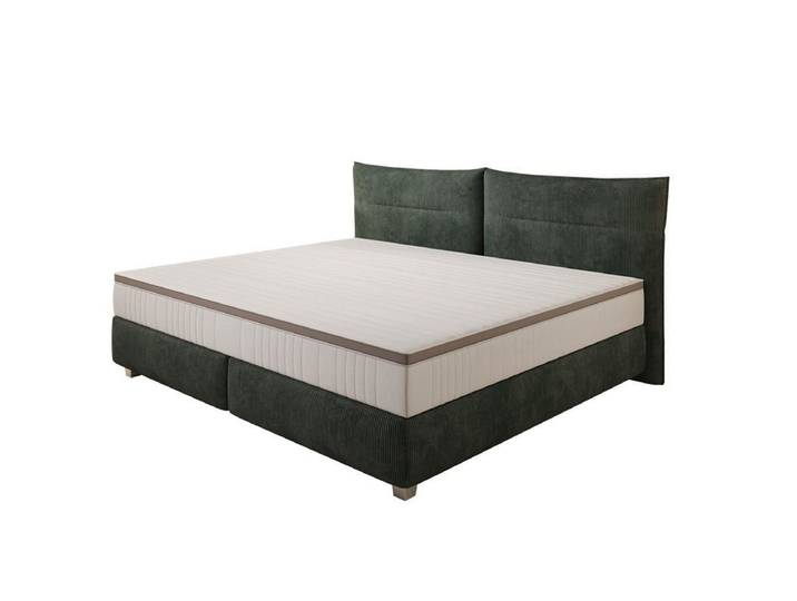 Luxusbetten24 Boxspringbett Familien Boxspringbett Aurelio, mit feiner Rippenoptik