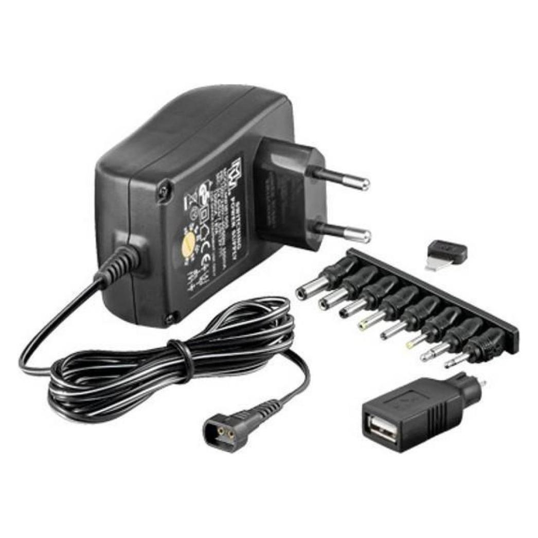 Techly Steckernetzteil, ink. 9 Anschlussspitzen (18 W) (IPW-NTS1500G)