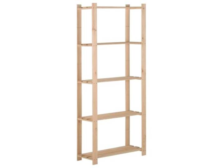 HGFDVCMR Holzregal Massivholz Kiefer 5 Böden Standregal 80x28,5x170 cm Vielseitiges Schwerlastregal für Büro, Keller, Werkstatt und Küche. Flexibel gestaltbar durch unbehandelte Holzoberfläche.