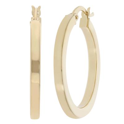 Paar Creolen FIRETTI "Schmuck Geschenk Gold 585 Ohrschmuck Ohrringe", gold (gelbgoldfarben), Ohrringe, Damen, 25mm, Gelbgold 585
