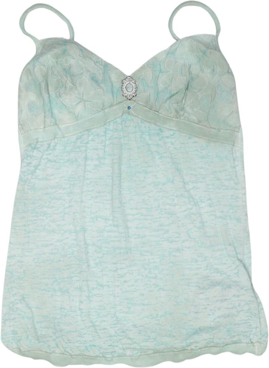 Elisa Cavaletti Damen Top, Hellblau, Gr. S, Baumwolle / Synthetik / Seide - Second Hand