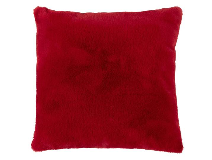 Kissen in Felloptik, rot 45x45cm