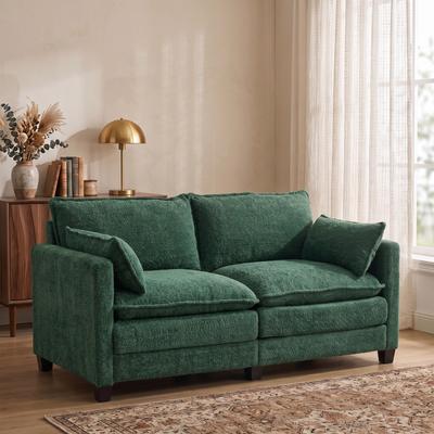 Abrihome "70.86"" Modern 2-Seater Sofa with Two Washable Pillows"