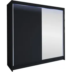 SCHWEBETÜRENSCHRANK Talin I, mit RGB LED Beleuchtung