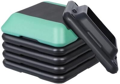 Multicon Wholesale Hub High Step Aerobic Platform Stepper, Adjustable With Risers, Perfect For Home Use, Green Gray b