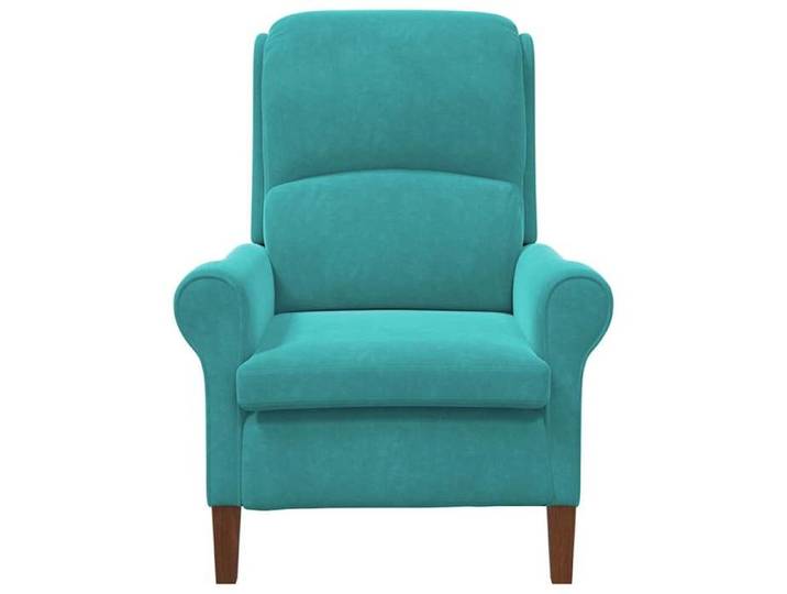 Confortable Fauteuil simple pour salon bureau chaise relax Turquoise Velours__27834