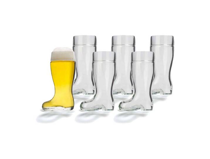 Stölzle Bierglas Stiefel Biergläser 500 ml 6er Set, 6-tlg., Glas