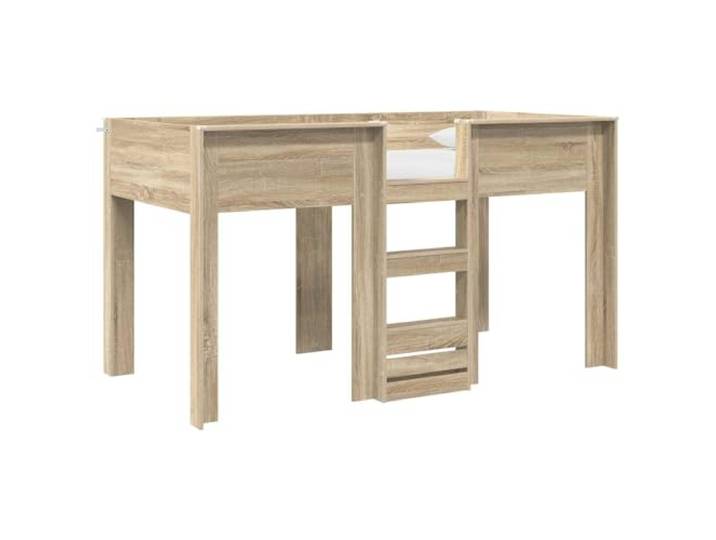PUGYNBK Etagenbett Sonoma Eiche 100 x 200 cm Holz Robuste Struktur, weiche Verarbeitung, 2 Ebenen, für kleine Räume