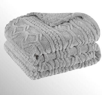 Home City, Inc. Arctic Boho Blanket, Twin, Platinum