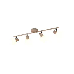 Deckenleuchte Wohnzimmerlampe Flurleuchte warm beige Metall E14 4-flammig L 70 cm