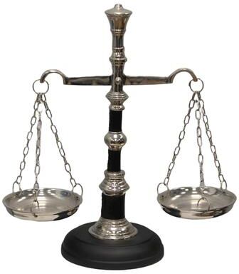 Vintiquewise Vintage Decorative Scale Tray Unique Centerpiece Stand Black and Silver