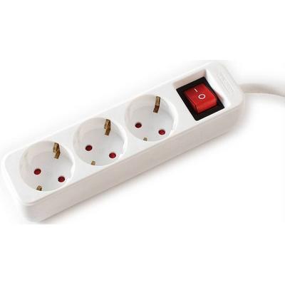 Value 19.99.1076 Steckdosenleiste mit Schalter Weiß Schutzkontakt 1St.