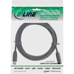INLINE FireWire Kabel, 6pol/9pol St/St - 3m
