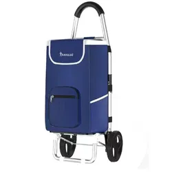 48 L Einkauf Trolley Einkaufswagen Shopping Trolley Tasche Aluminium Stabil