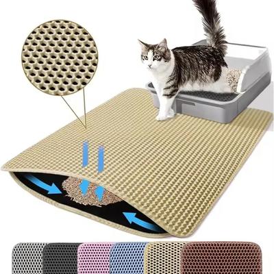 Inspired Finds Waterproof Double Layer Cat Litter Mat For Easy Clean Up & Floor Protection khaki 21.65x29.53in