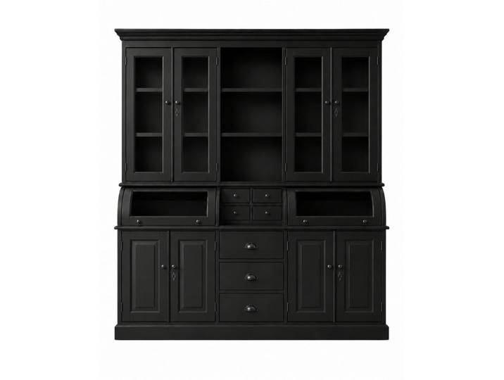 Wohnpalast Buffet Buffet Schrank Berlin 200 cm im Landhausstil – Schwarz 200 cm