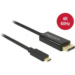 DELOCK 85256 - USB C Stecker auf DP Stecker, DP Alt Mode, 2 m