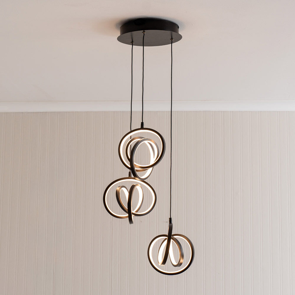 Metro 1 - Light Matte Black LED Pendant Matte Black 20cm H X 20cm W