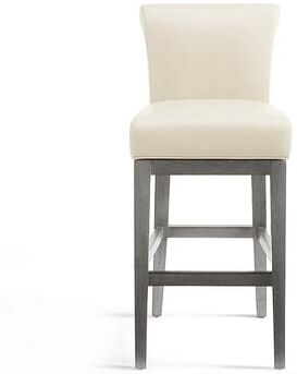 "Corinne Swivel Bar & Counter Stool - Bar Height (30"" Seat), Gray Wash, Gray Wash/Marbled Bone/Bar Height - Grandin Road"