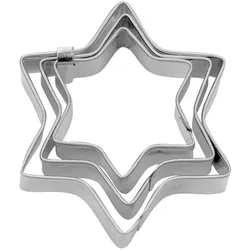 Städter Terrassen-Ausstecher Stern Set, 3-teilig Edelstahl