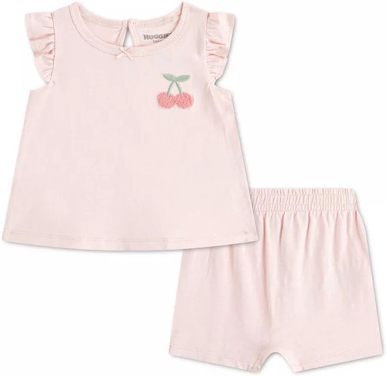 HUGGIES - Set: Top und Shorts, 9M, Rosa
