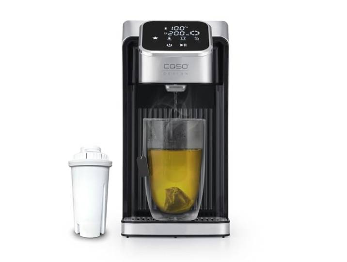 CASO HW 770 Advanced Warmwaterdispenser, heet water in seconden, 13 temperatuurniveaus (40-100 °C), geheugenfunctie, bespaart tot 50% energie ten opzichte van waterkokers, incl. waterfilter
