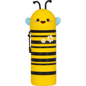 Legami Federmäppchen Kawaii 2-in-1 Bee, KA0021, Schlamperetui, aus Kunststoff, gelb / schwarz