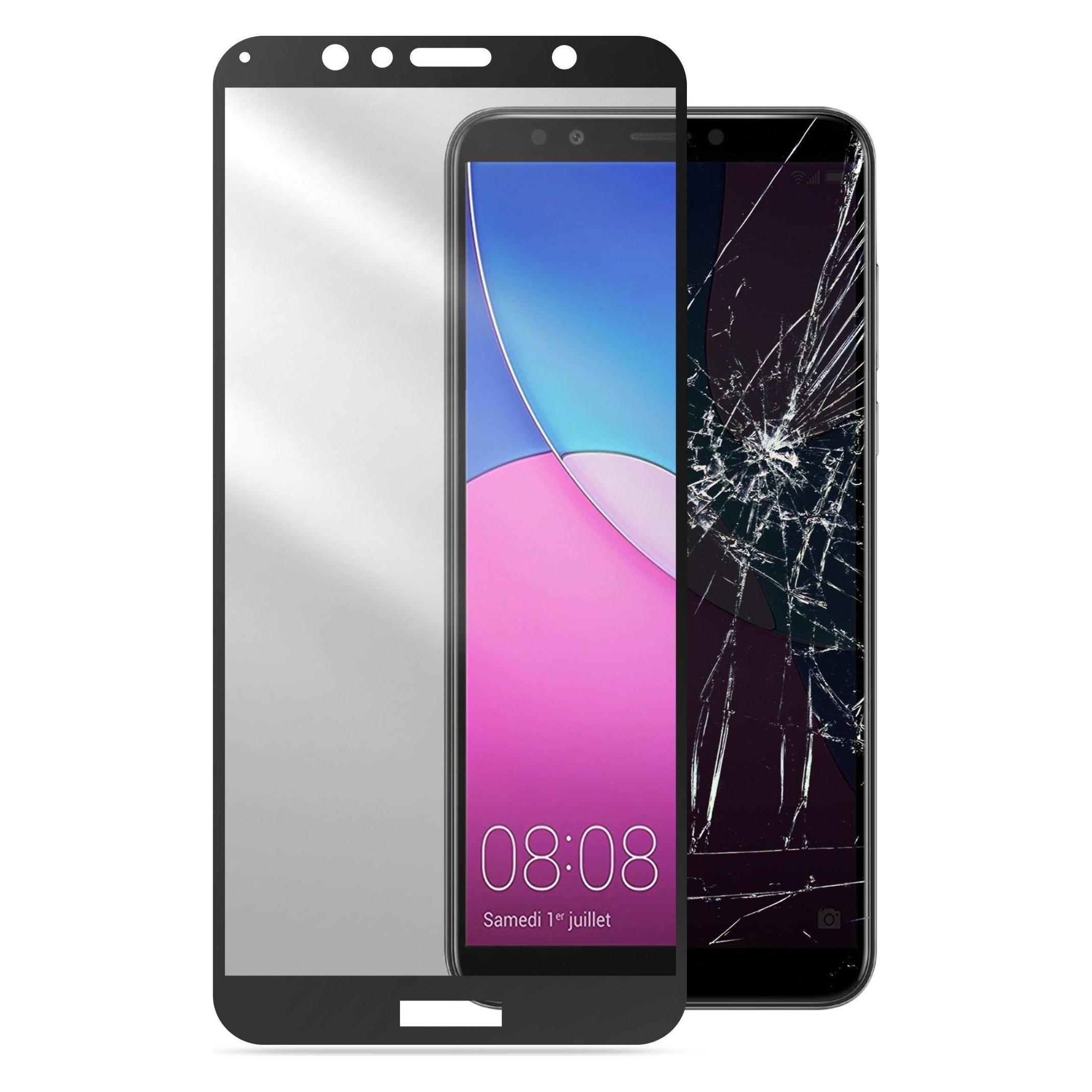 Cellularline Capsule Screen Protector, Huawei Y6 2018, Black (Honor 7A, Huawei Y6 (2018), Huawei Y6 Prime (2018)) (TEMPGCABY618K)