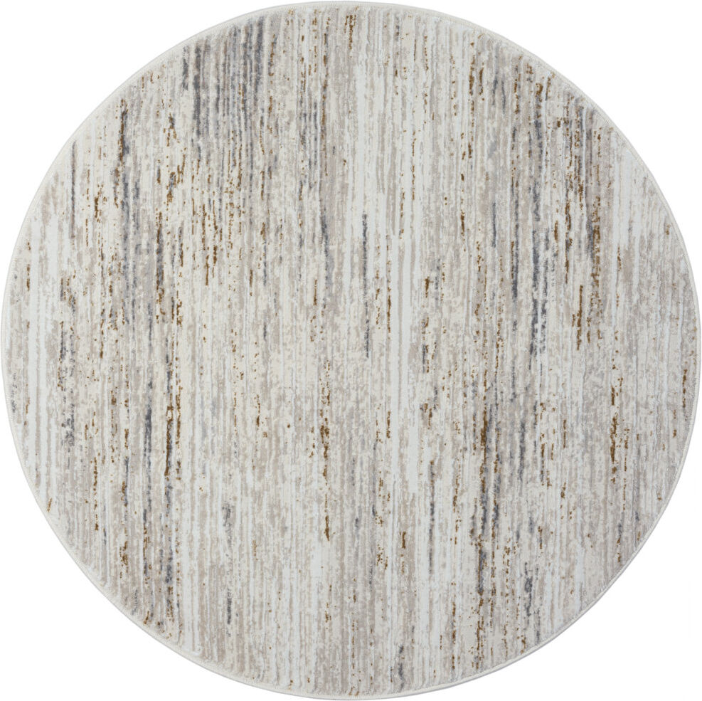 Borough Wharf Valeria cream Rug Cream Round 120cm
