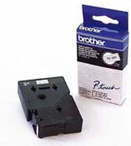 Brother TC 201 fita preto sobre branco 12 mm