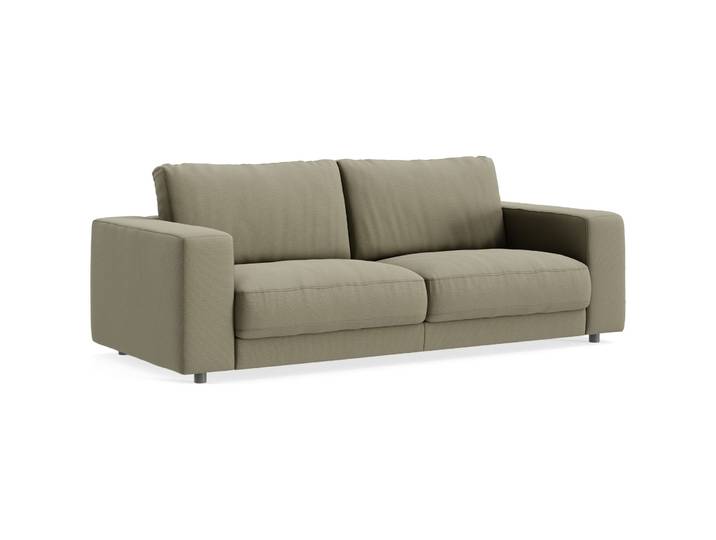 Gemütliches Sofa Ava Stoff green B 230 T 107 cm - Material: Bezug: 100% Polyester - Möbel Konfigurator: Traummöbel individuell zusammenstellen - Sofa