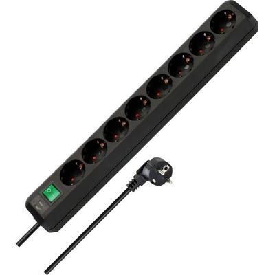 Brennenstuhl 1159300018 Steckdosenleiste mit Schalter 8fach Schwarz Schutzkontakt 1St.