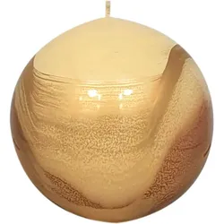 Kugelkerze "Design Lotos" sand/cappuccino Ø 100 mm
