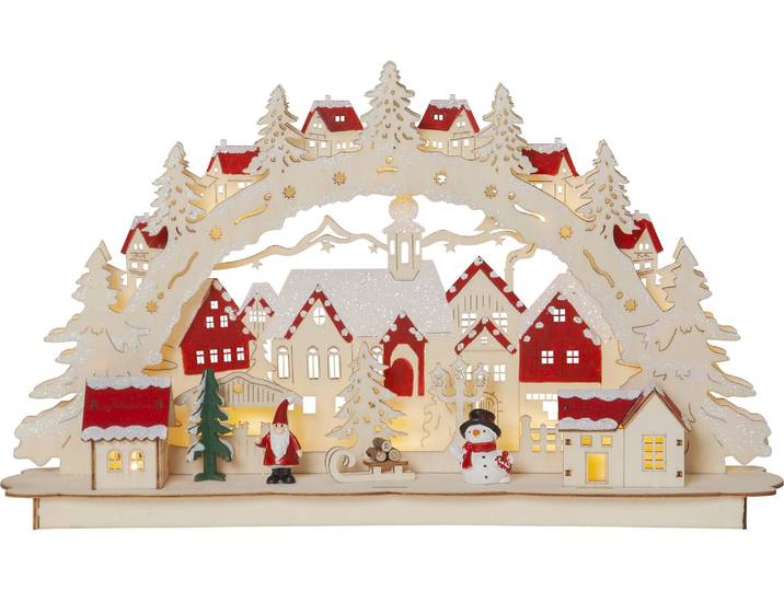 LED-Dekofigur Rosenheim, Nature , natur, B/H/T: 46cm x 27cm x 23cm, Haus, PARFORCE TRADITIONAL HUNTING, Dekofiguren, LED-Dekofigur