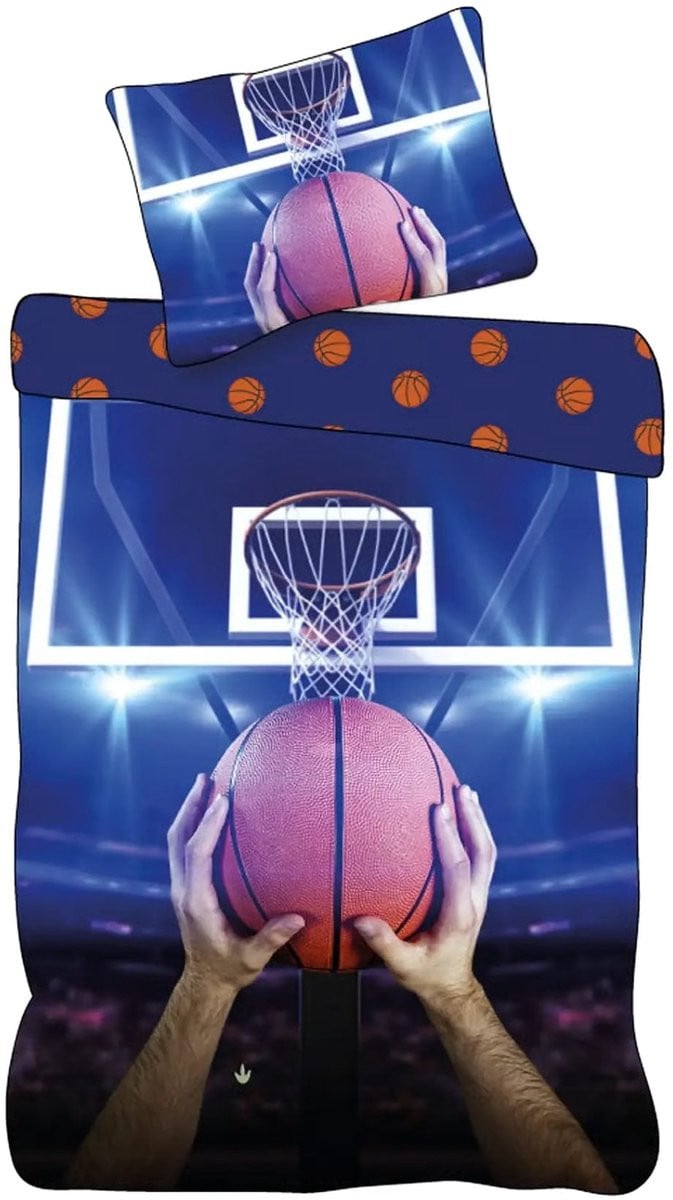 BrandMac Dekbedovertrek Basketbal voor de kinderkamer - 140 x 200 cm