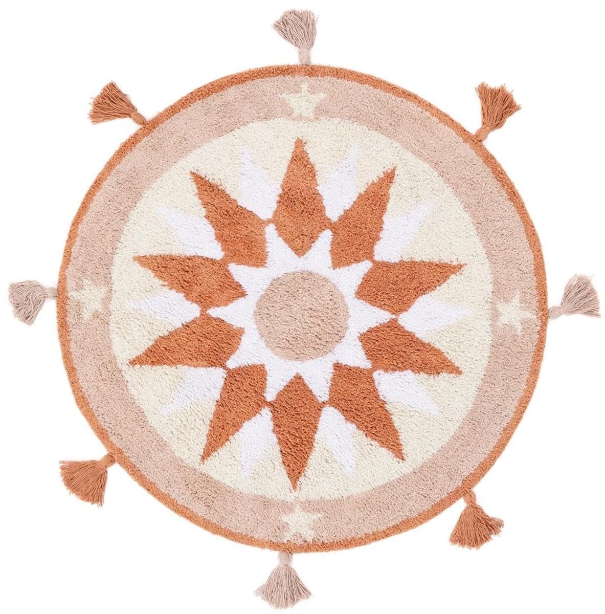 Elzusha Handgetufte Badmat Ø 70 cm Terracotta/Pink voor Binnen