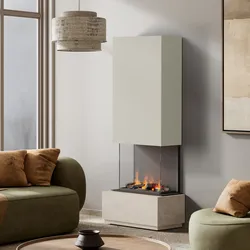 muenkel design Prato [Elektrokamin Opti-myst]: Jura (Schiefer beige) - weiß