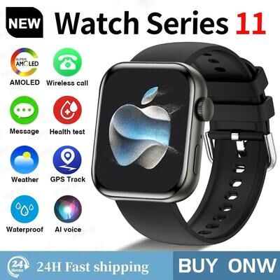 Uplift Essentials Global Version Series S11 Smart Watch HD AMOLED Display, GPS & Bluetooth Call Pro Waterproof Sports Bracelet black