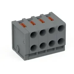 Wago 252-304 2-Leiter-Federleiste,Drücker,PUSH WIRE®,grau 252304  - 100 Stück