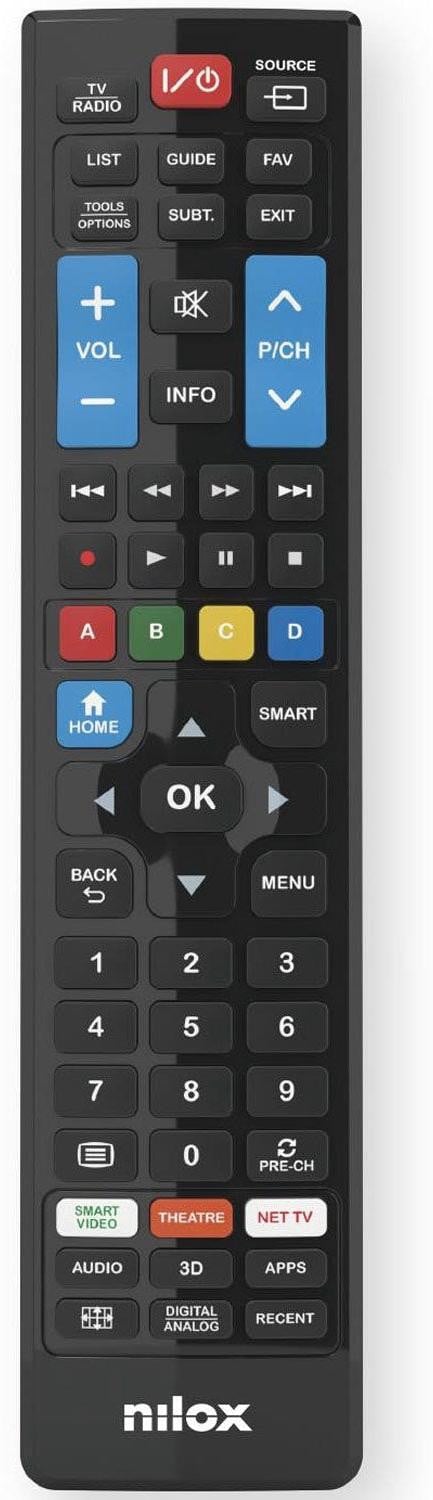 Nilox Universele 5-in-1 afstandsbediening voor TV compatibel met de belangrijkste merken