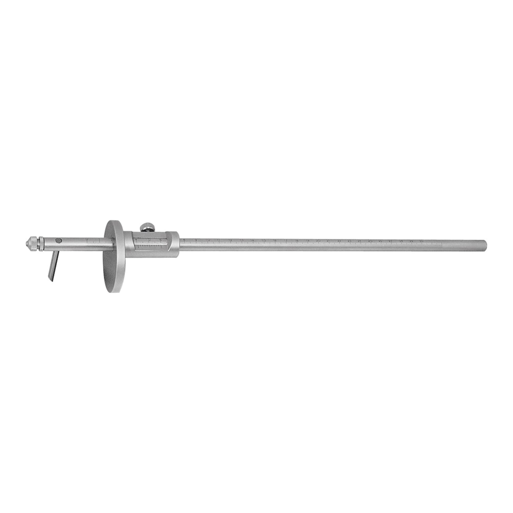 HOLEX Streichmaß mit Stange L300mm aus Stahl gehärtet mit Skala in mm/cm und Feststellschraube für Anreißen/Markieren, 445500 300)